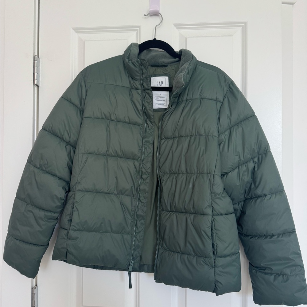 GAP ColdControl Green Puffer Jacket Large - image 2
